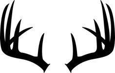 Vector deer antler clip. Antlers clipart simple