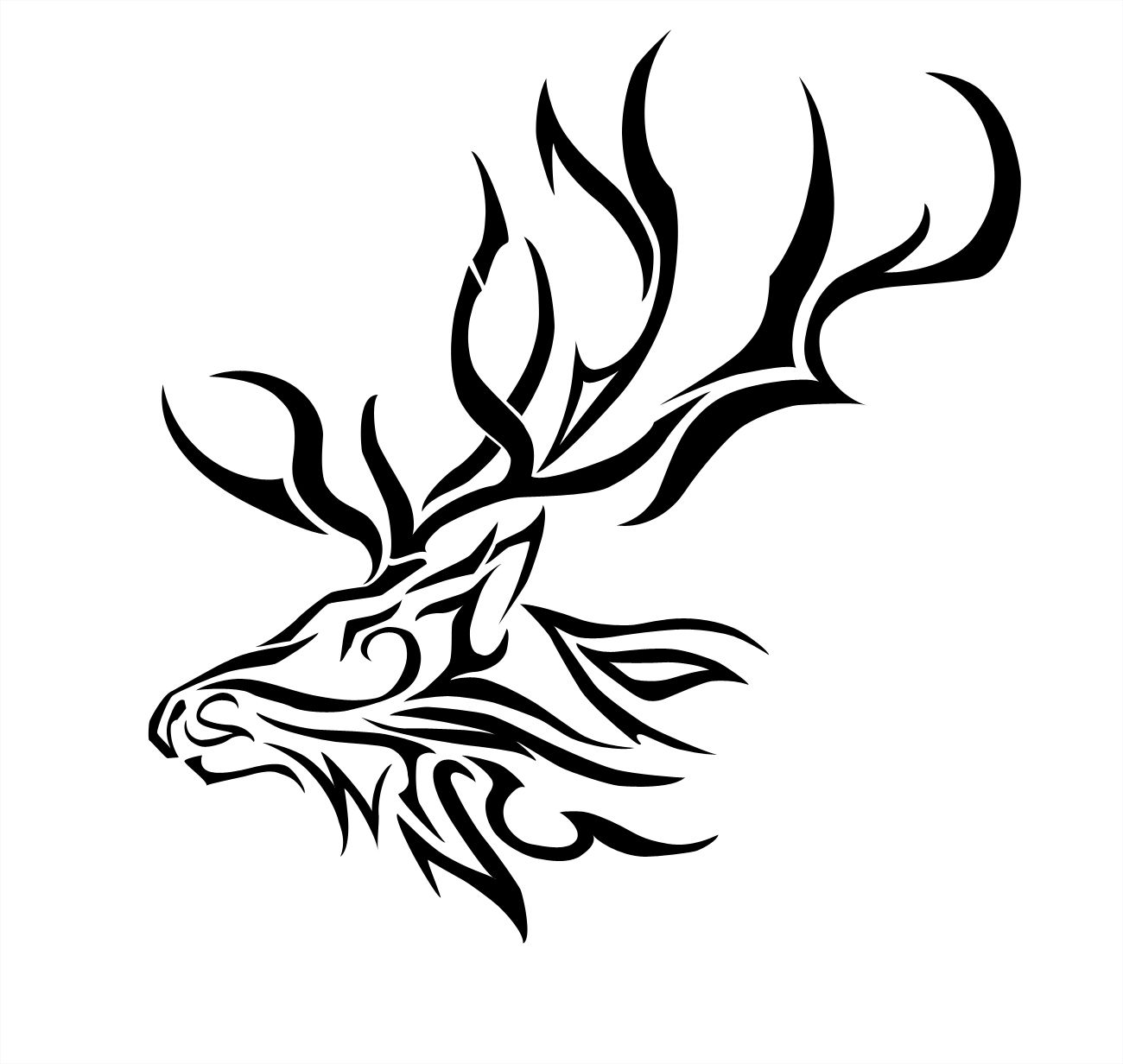 Elk antlers clip art. Antler clipart sketch