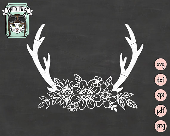 Free Free 271 Floral Antler Svg SVG PNG EPS DXF File