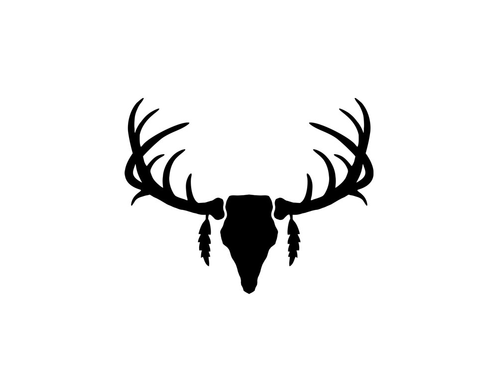 Antlers clipart stag. Antler silhouette at getdrawings