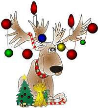 Cute funny christmas gif. Antlers clipart animated