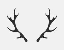 Antlers clipart buck antler. Deer rack silhouette at