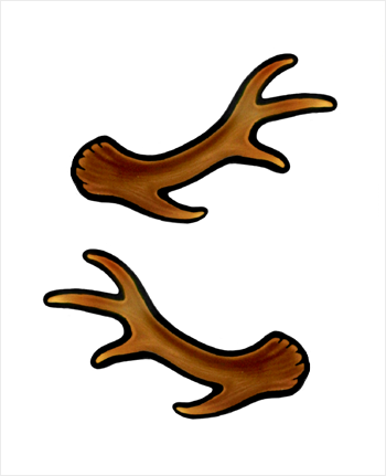 Antler hair clips by. Antlers clipart hipster