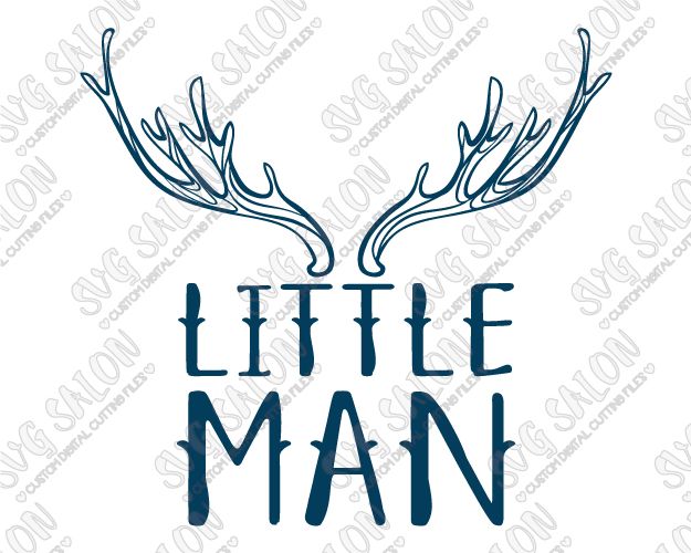 Cut file in svg. Antlers clipart little man