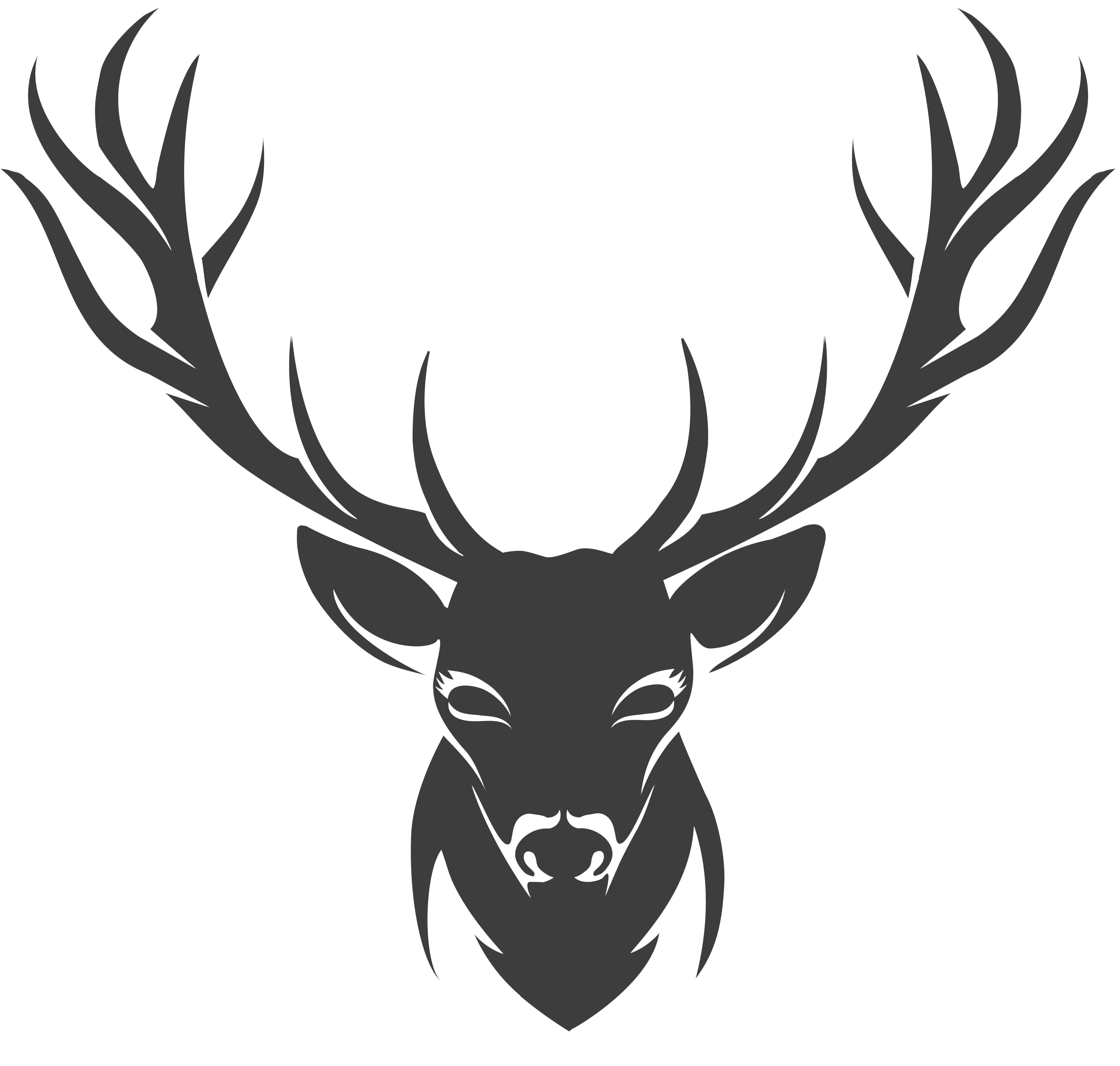 Download Antlers clipart stencil, Antlers stencil Transparent FREE ...