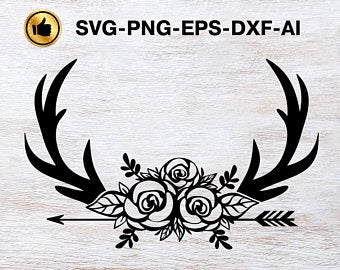 Etsy . Antlers clipart svg