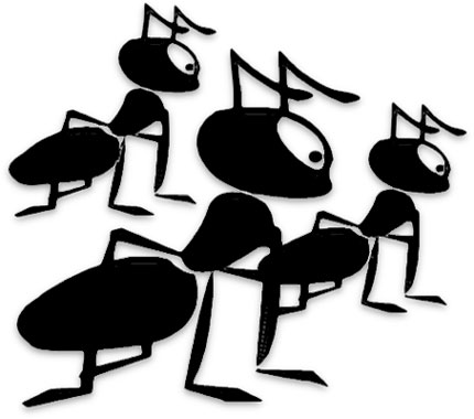 Ant clipart army ant. Free black ants red