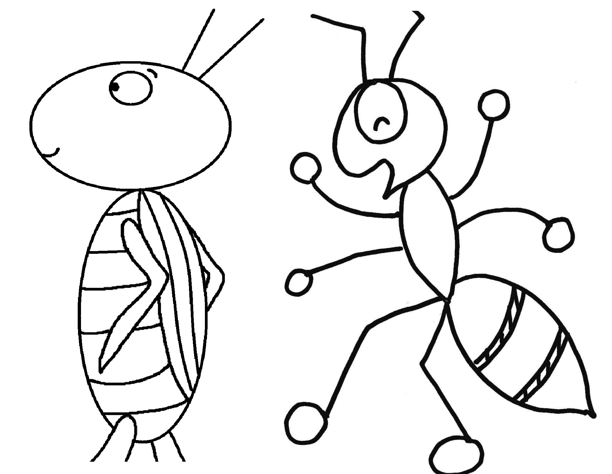 Ants clipart coloring. New ant page collection
