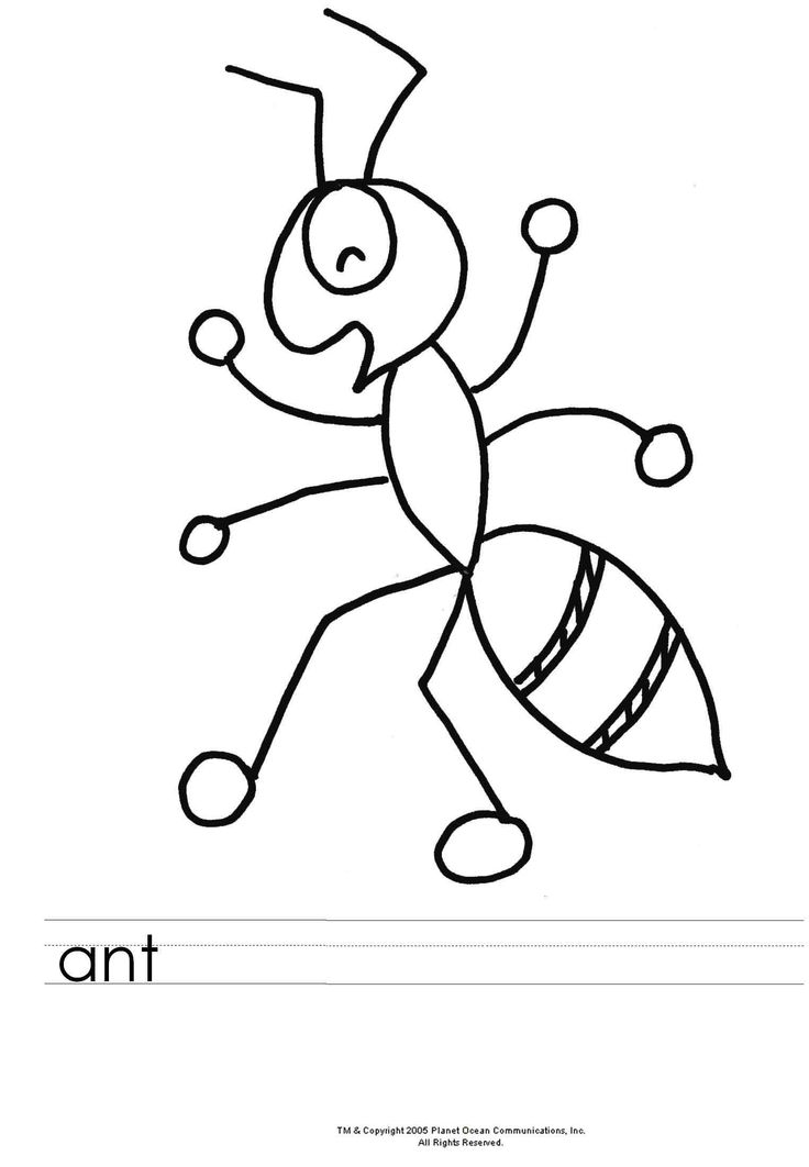 Ant clipart little ant.  best coloring pages
