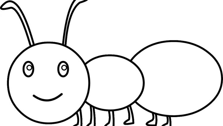 Ants clipart colouring page. Change color of in