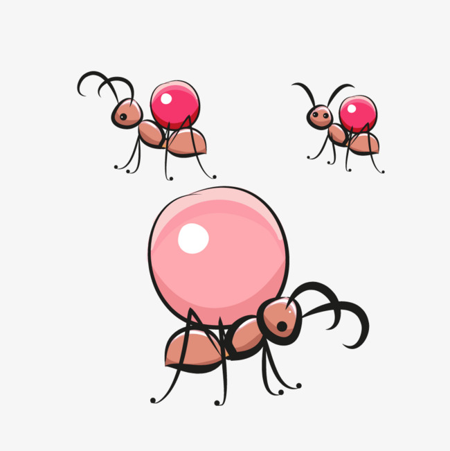 Back food ant rear. Ants clipart pink