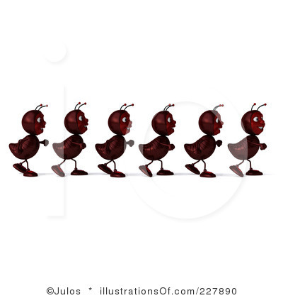 Cliparts marching. Ants clipart purple