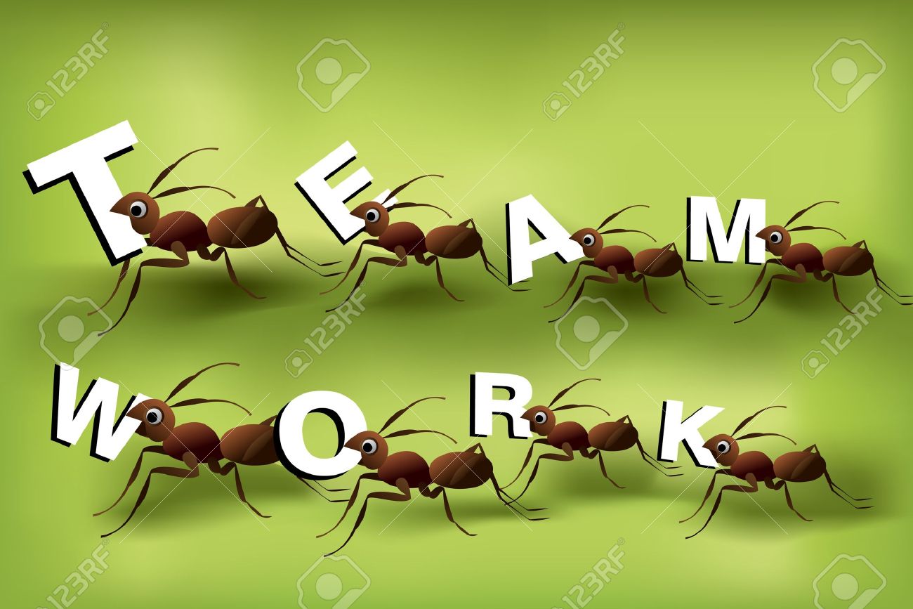 Team pencil and in. Ants clipart teamwork