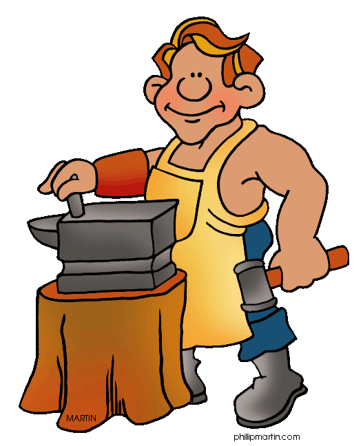 Anvil clipart blacksmith tool. Colonial time pencil and