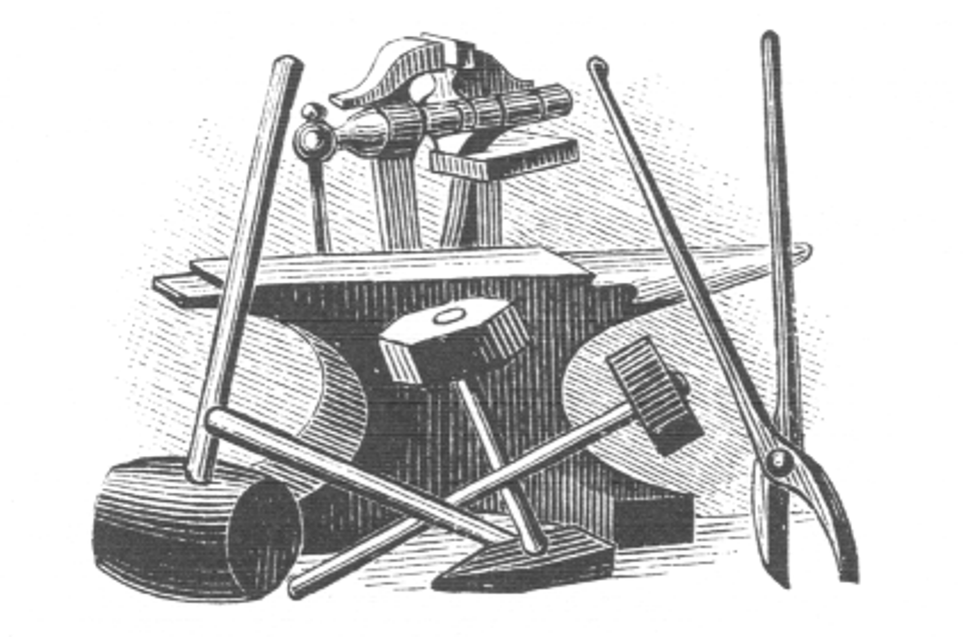 Anvil clipart colonial blacksmith. Between farrier and hand