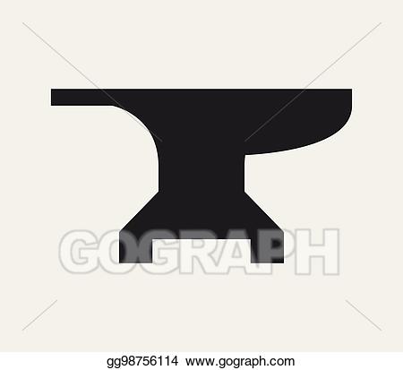 Anvil clipart drawing. Vector art icon gg