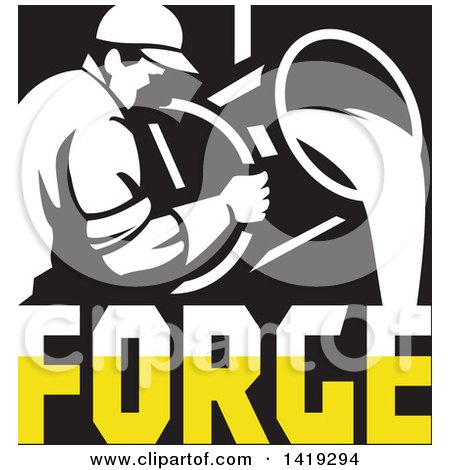 Anvil clipart forge. Ironworker pencil and in