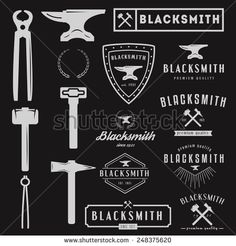 Anvil clipart metal fabrication. Collection of different vector