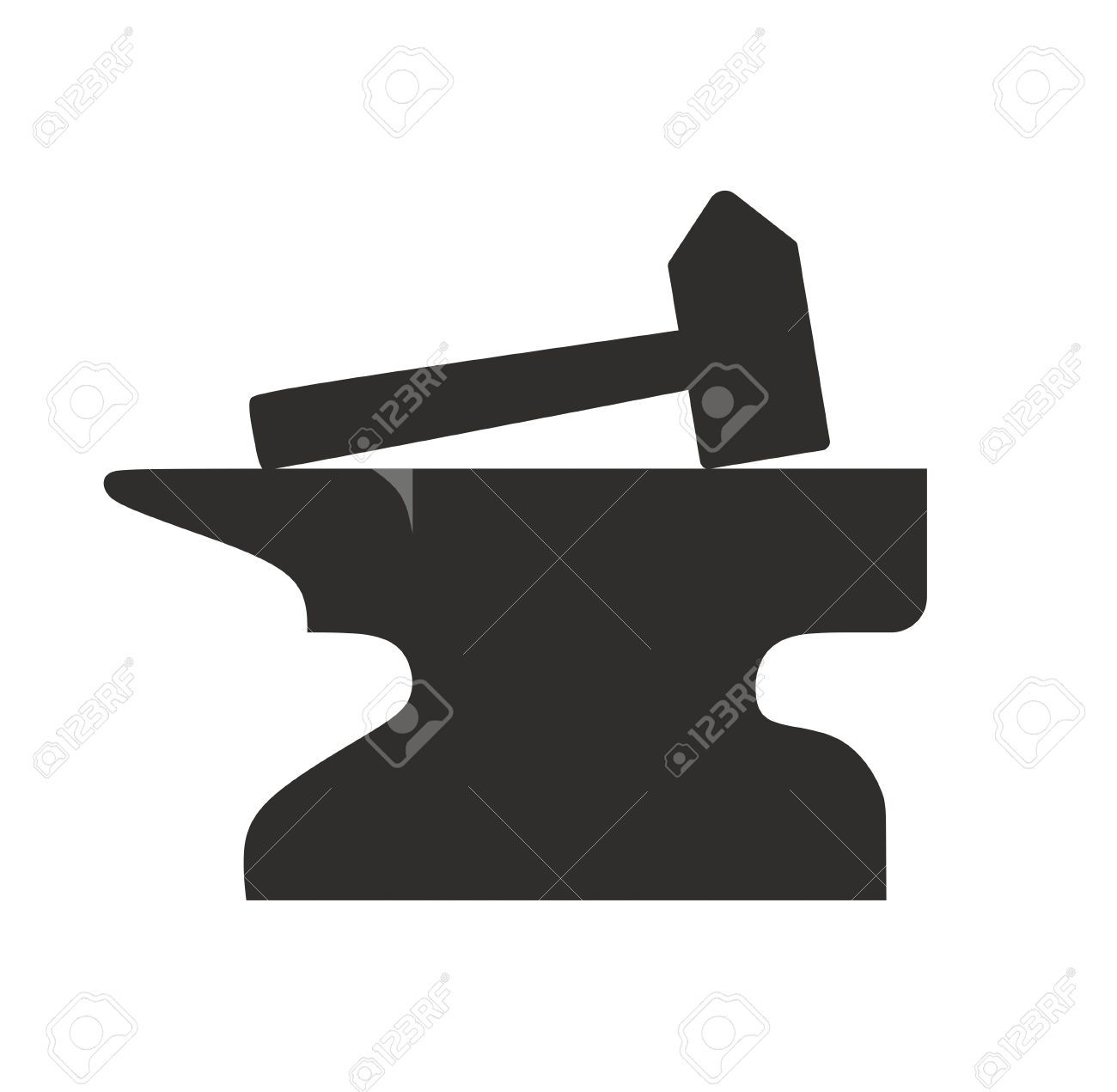 Anvil clipart silversmith. Hammer and as symbol