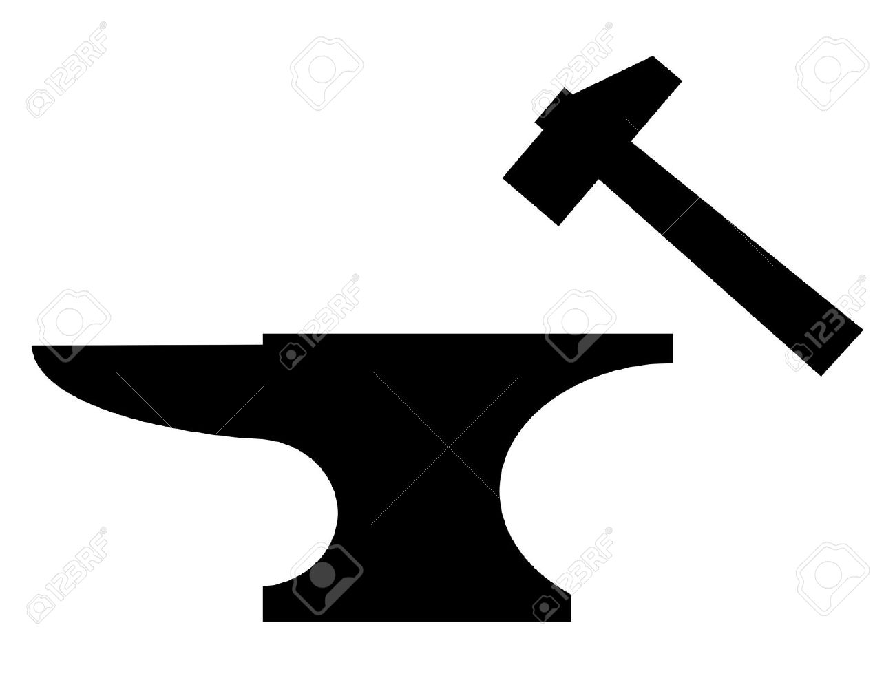 Silhouette hammer at getdrawings. Anvil clipart svg