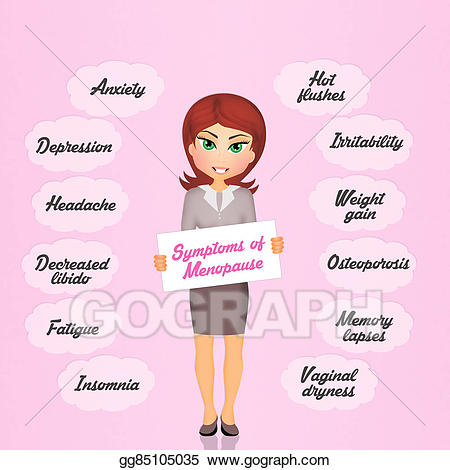 Stock illustration symptoms of. Anxiety clipart menopause