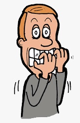 Free man with. Anxiety clipart nervousness