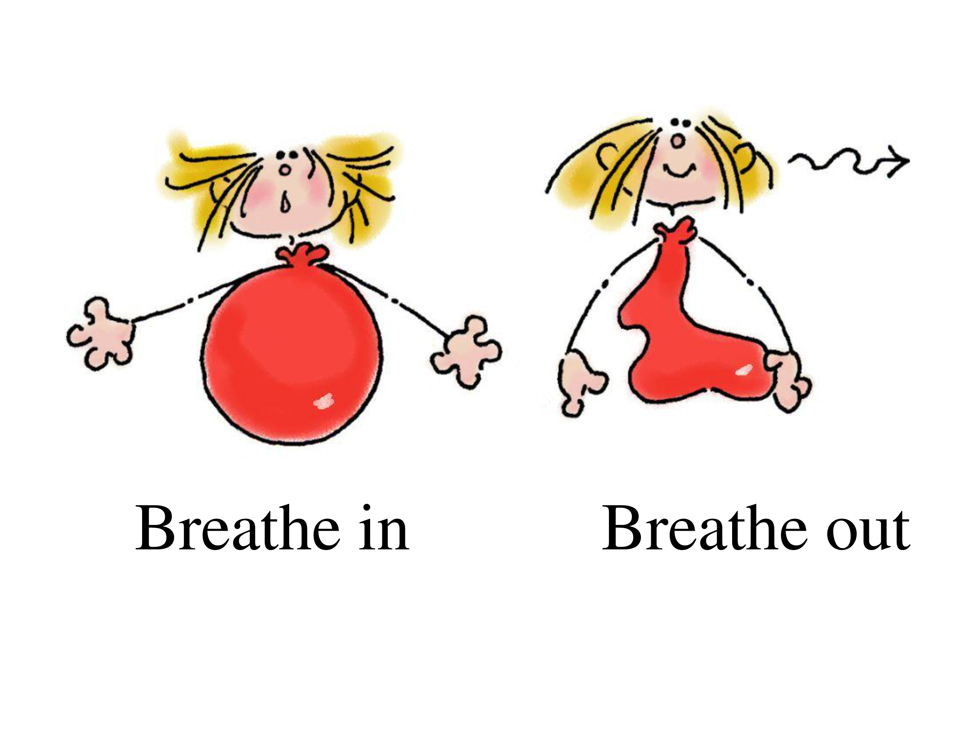 Balloon breathing worry relax. Anxiety clipart visual