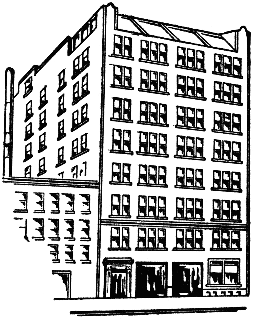 Apartment clipart black and white. Free download clip 