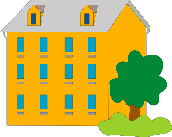 apartment clipart brick building