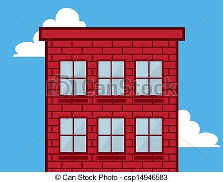 apartment clipart brick building