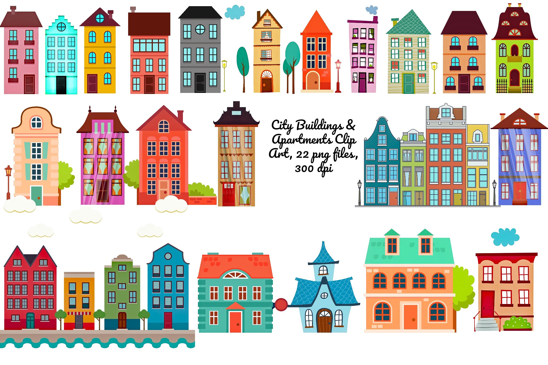 Buildings clipart city building. Clip art png illustrations