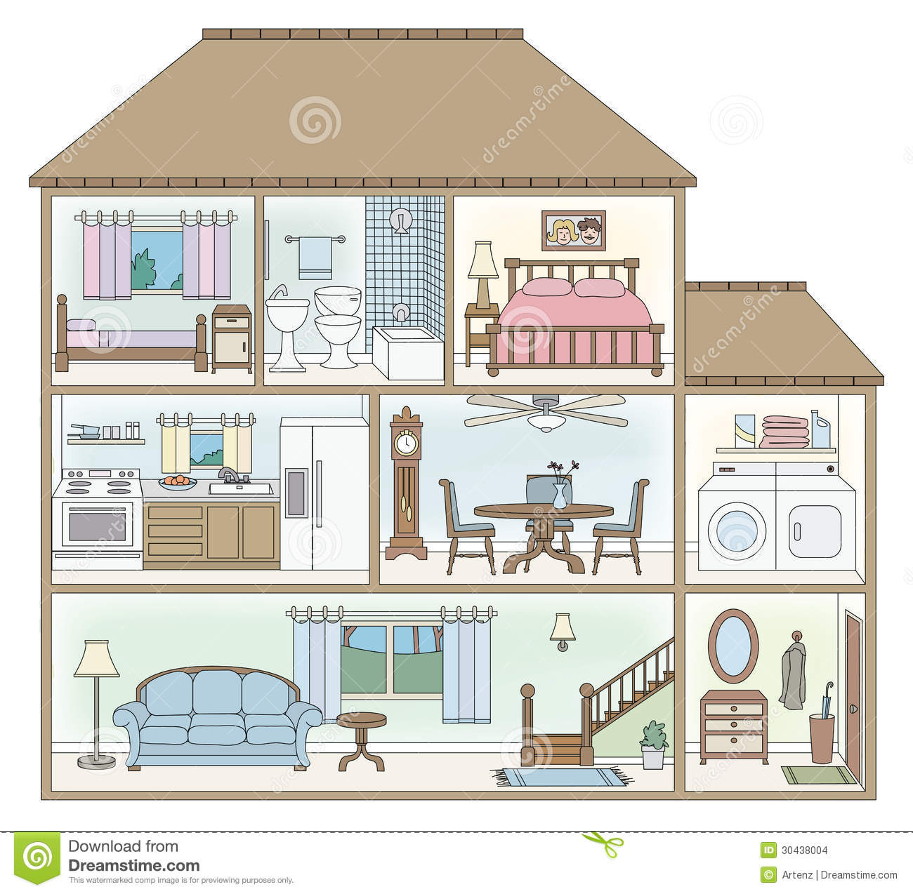 House images free clip. Apartment clipart cute