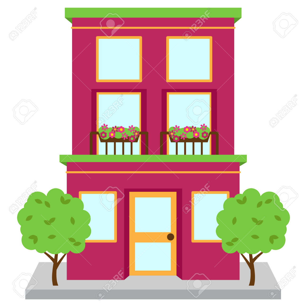 Apartment clipart cute.  collection of house