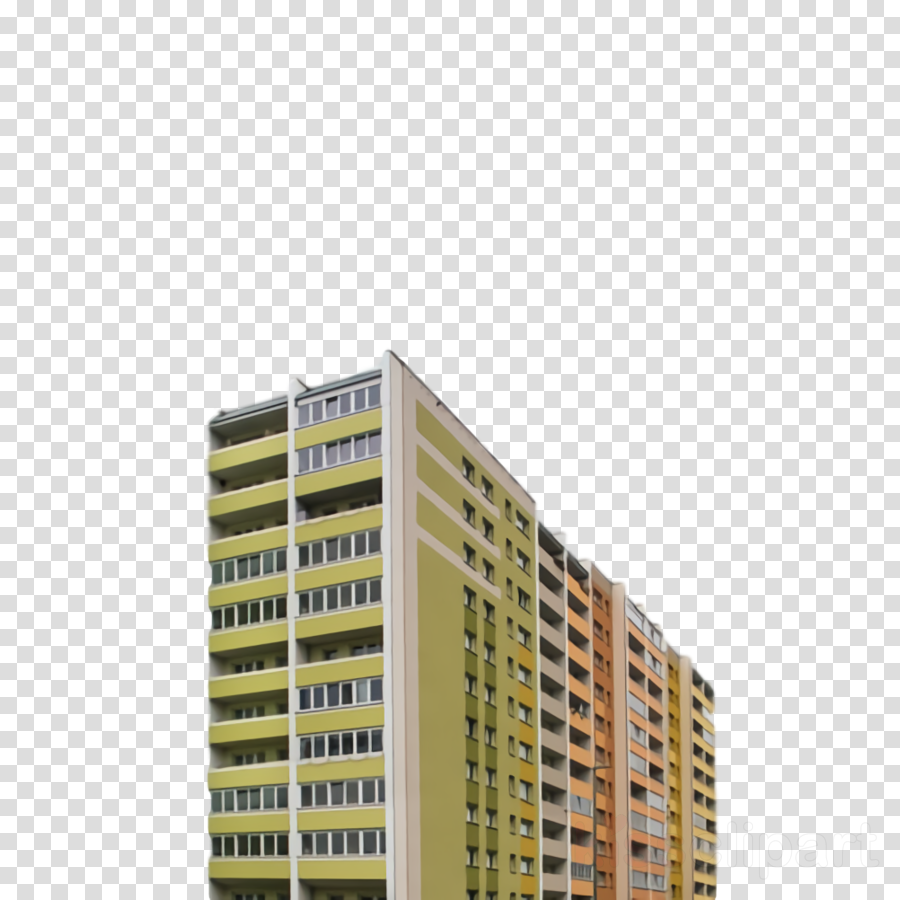 Condominium building architecture . Apartment clipart tower block