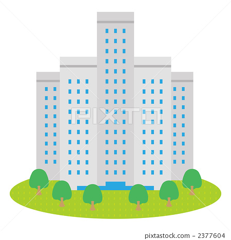Apartment clipart tower block. High rise housing building