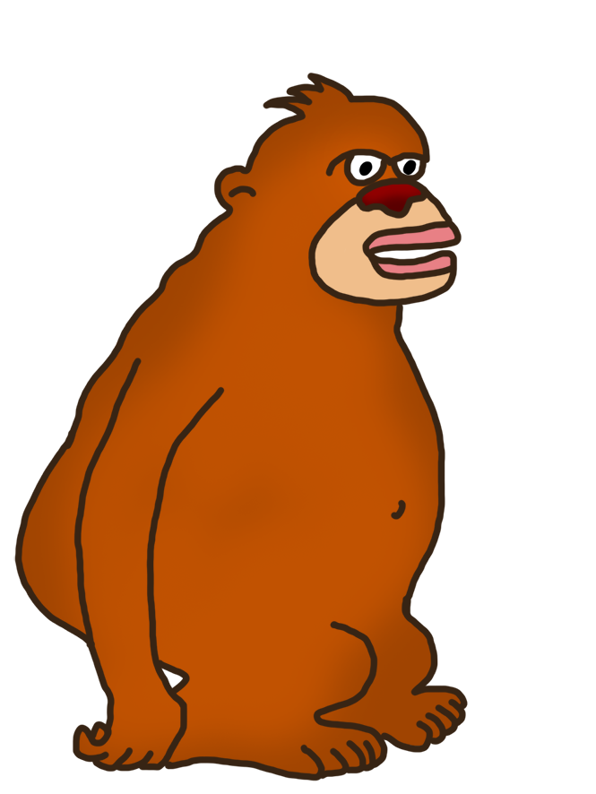Orange clipart orangutan. Funny monkey drawings clip