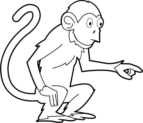 Ape clipart black and white. Free download clip art