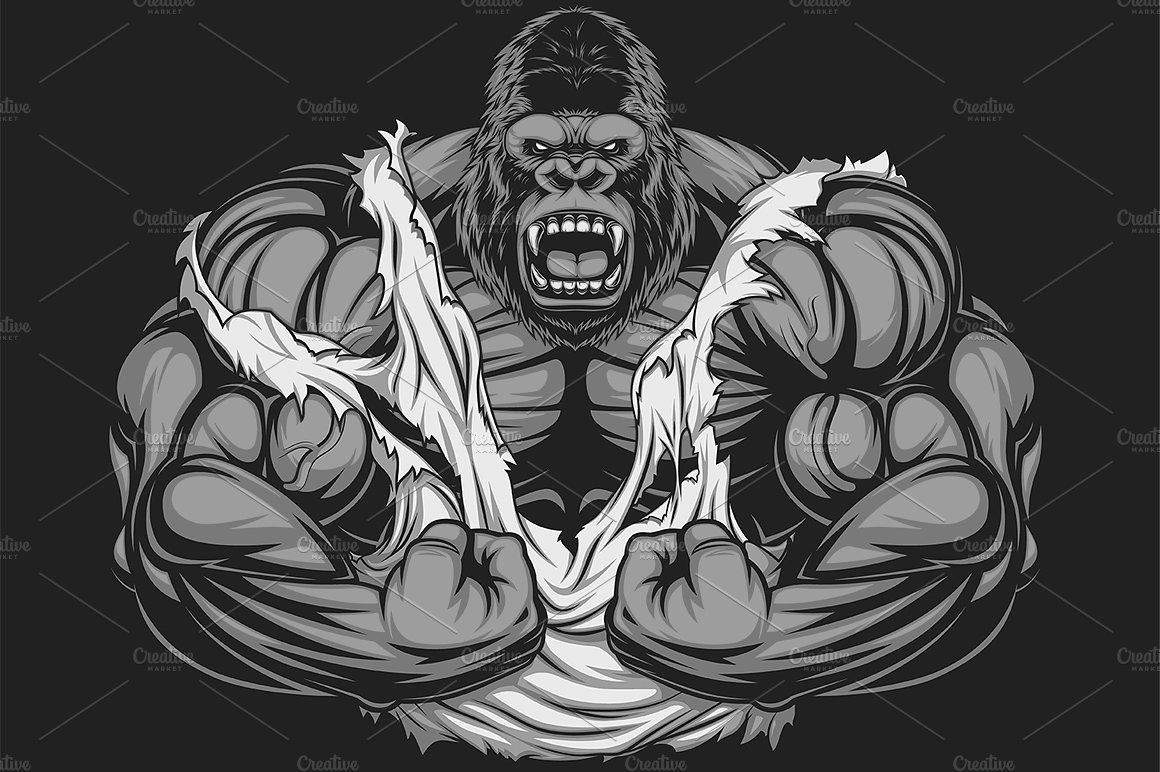 muscle clipart gorilla