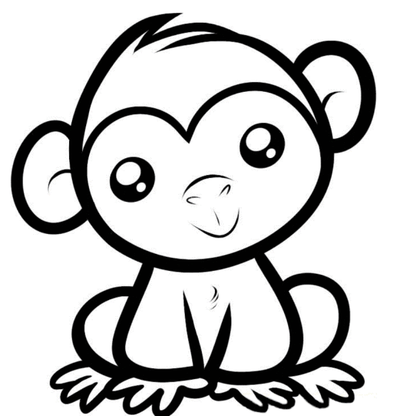 clipart monkey drawing