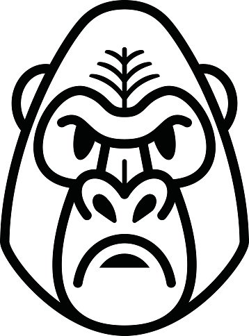 Ape clipart gorilla face. Monkey stock vectors me