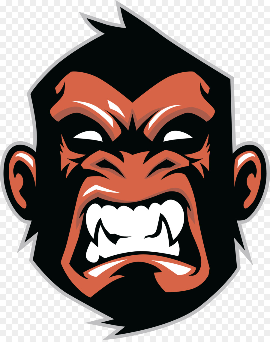 Chimpanzee logo monkey png. Ape clipart gorilla face