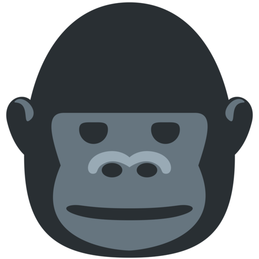  twitter twemoji. Ape clipart gorilla face