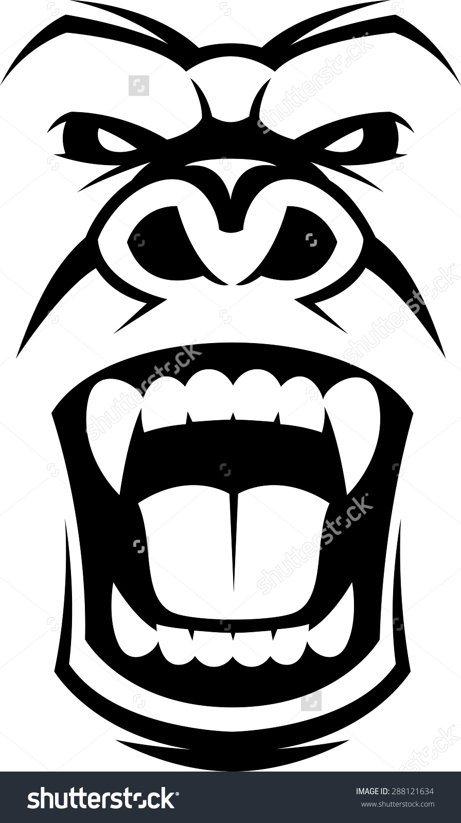 Ape clipart gorilla face. Drawing china cps