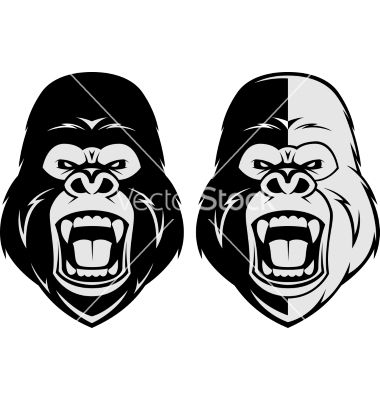 ape clipart gorilla head