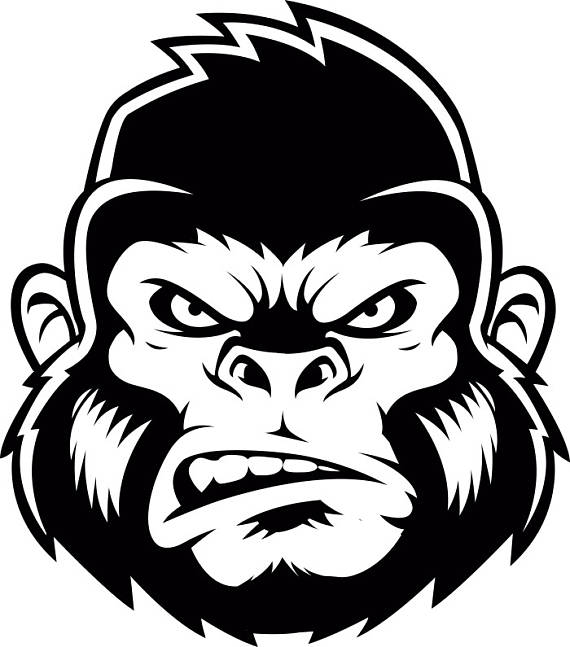 ape clipart gorilla head
