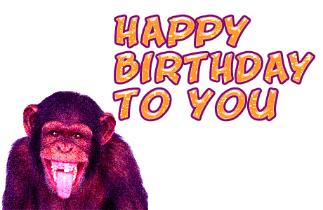 Ape clipart happy. Free birthday jpegs download