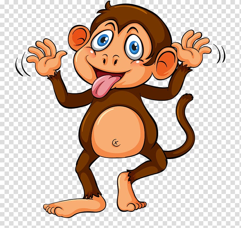 Ape clipart kid. Monkey naughty transparent background