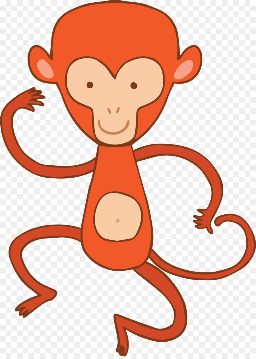 ape clipart orange monkey