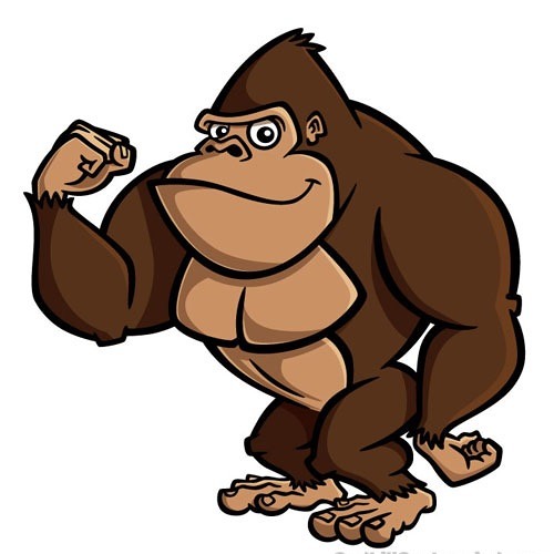ape clipart strong