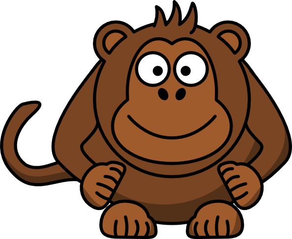 Ape clipart svg. Cartoon monkey clip art